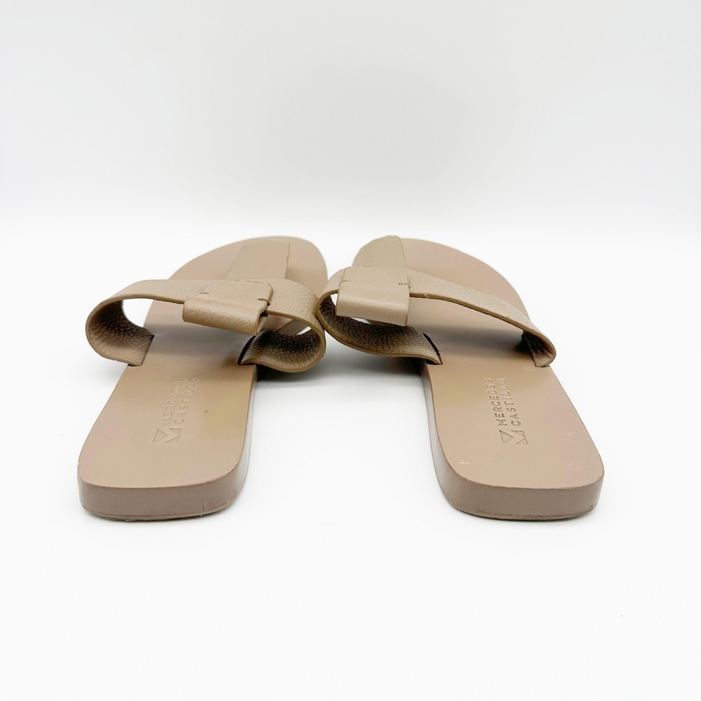 Mercedes Castillo Tanna Tan Leather Slides Size 40 - Picture 5 of 7